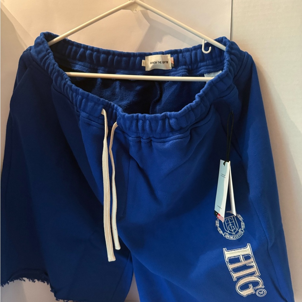 Honor the Gift Heavyweight Cotton Athletic Shorts Royal Blue Men’s Large NEW